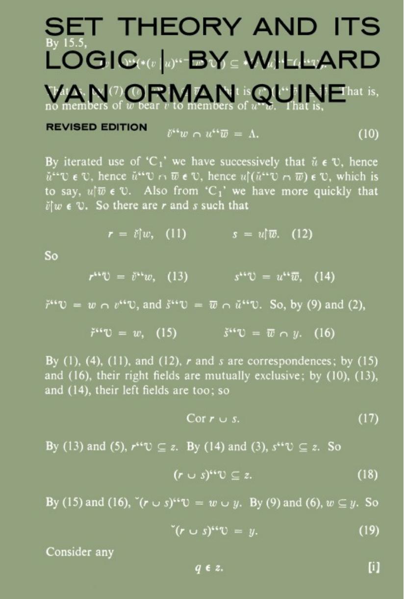Set Theory and Its Logic, Revised Edition