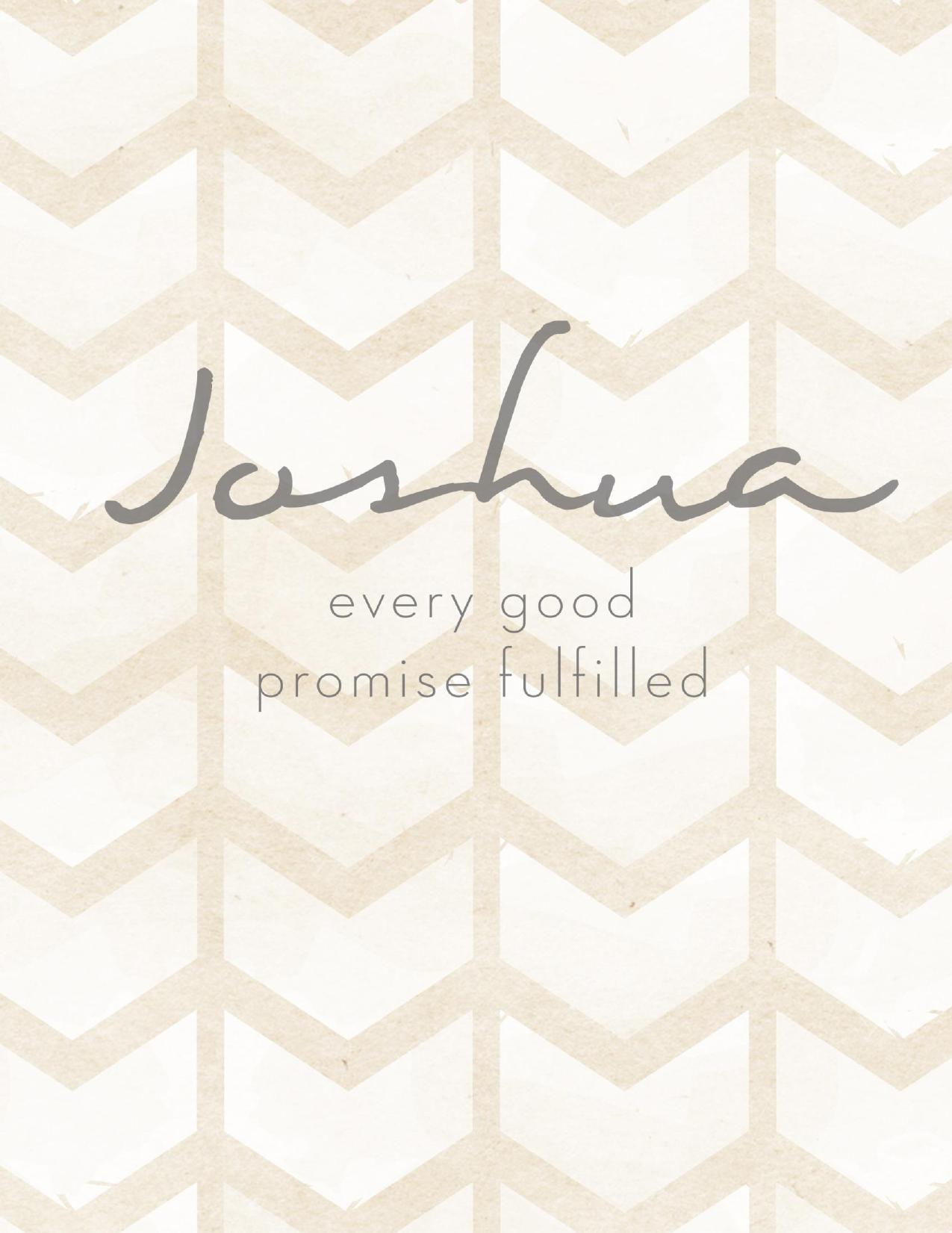 Joshua: Every Good Promise Fulfilled