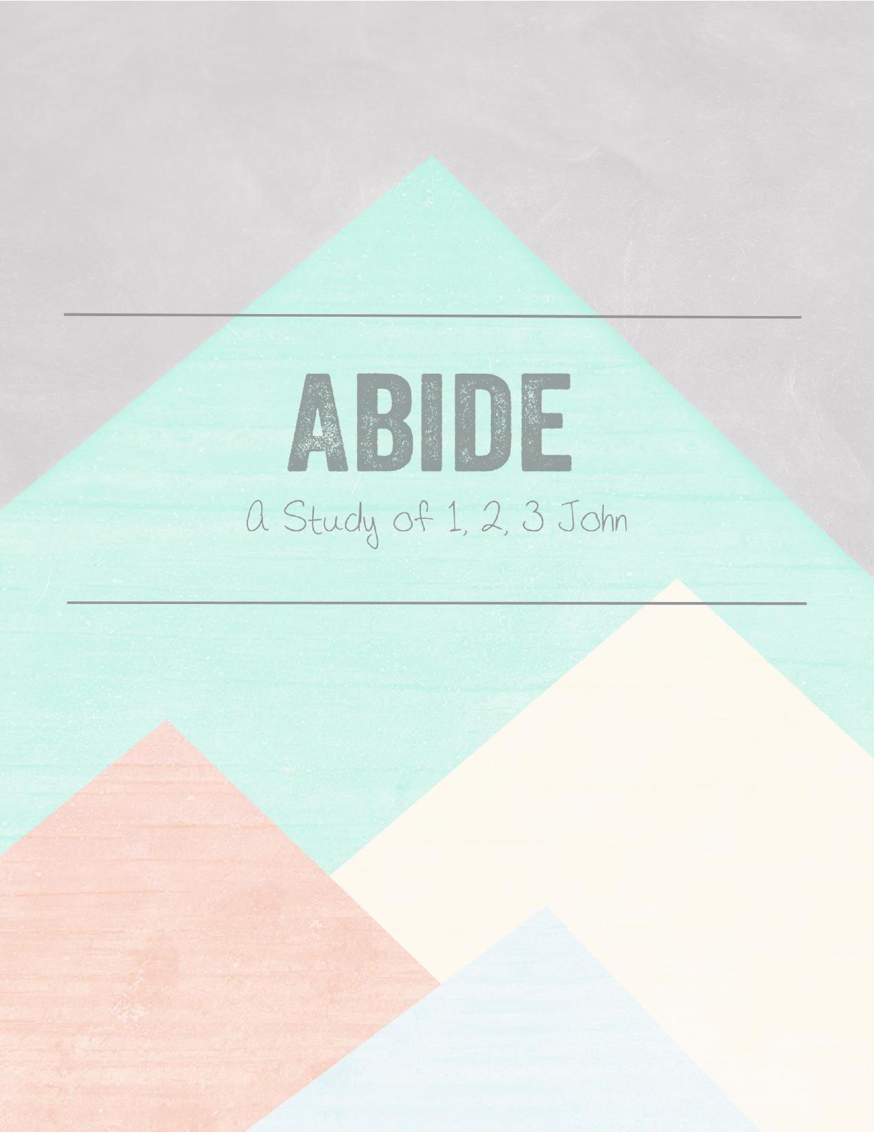 Abide: A Study of 1, 2, 3 John