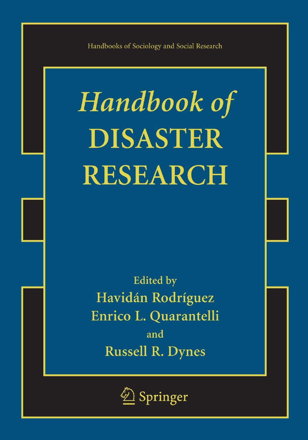 Handbook of Disaster Research