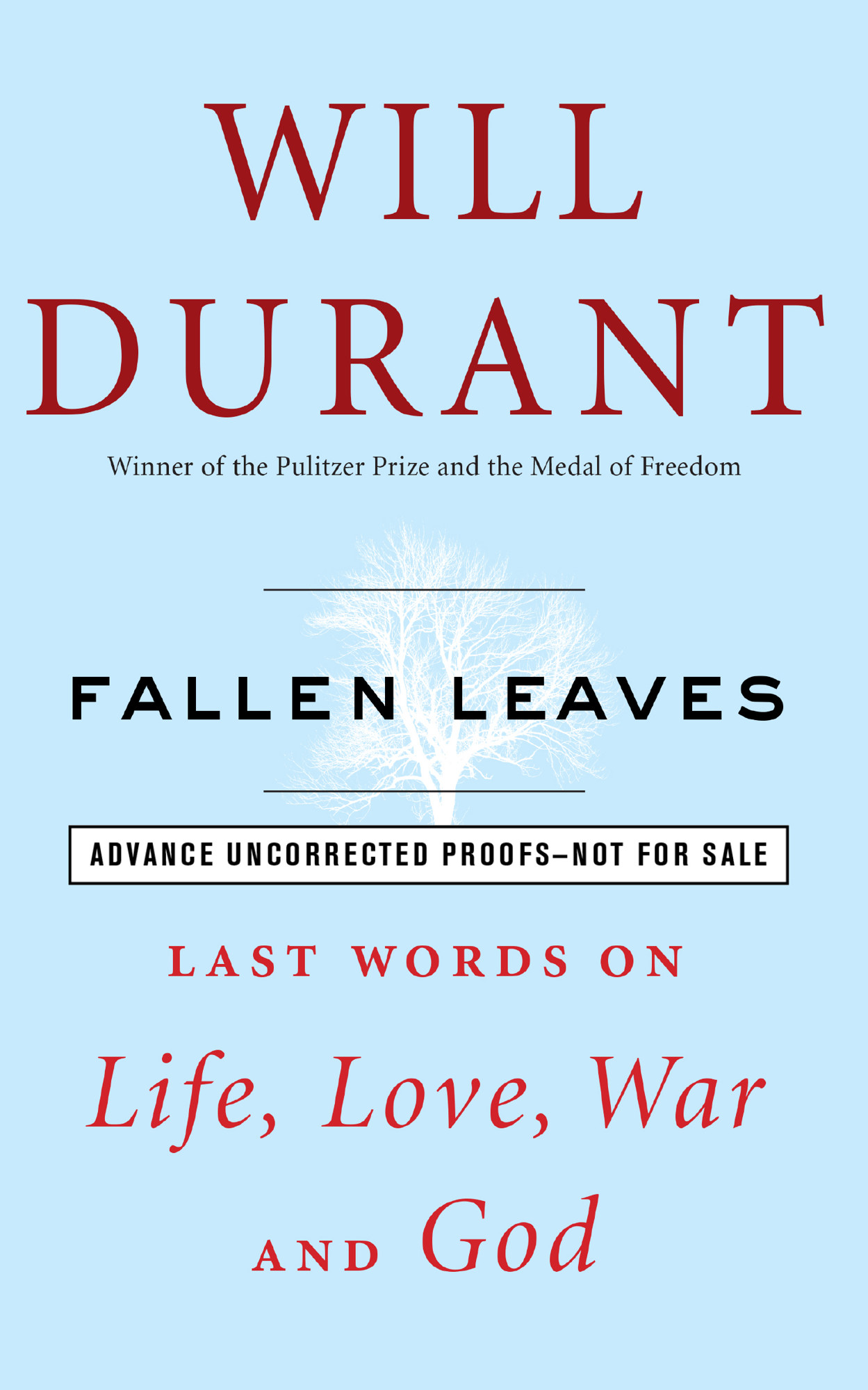Fallen Leaves: Last Words on Life, Love, War and God