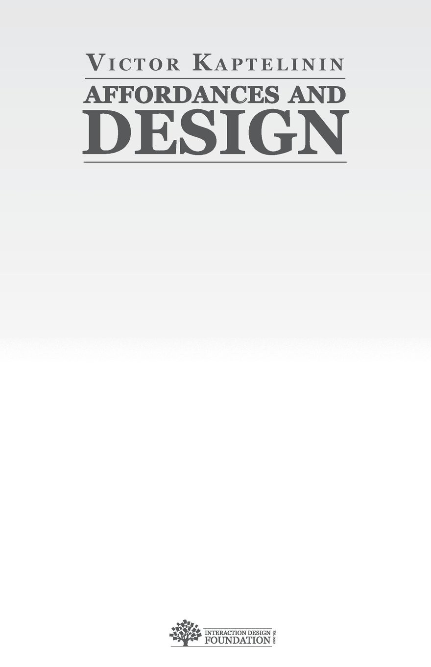 Affordances and Design